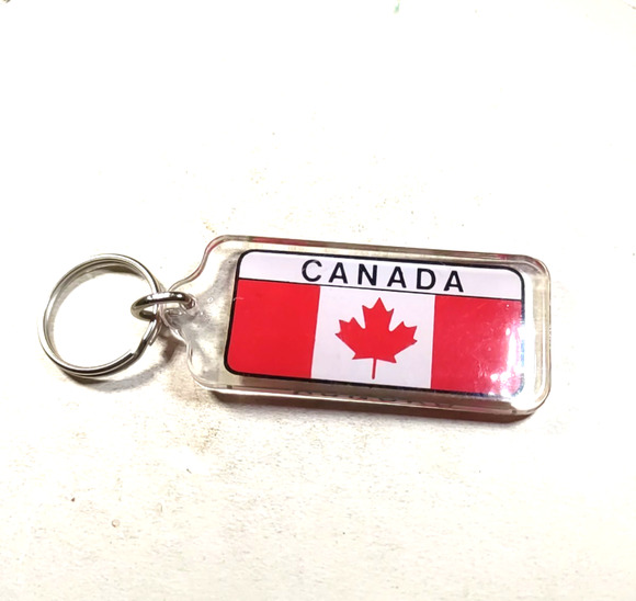 Unbranded Accessories - Canada Acrylic Keychain Flag Maple Leaf